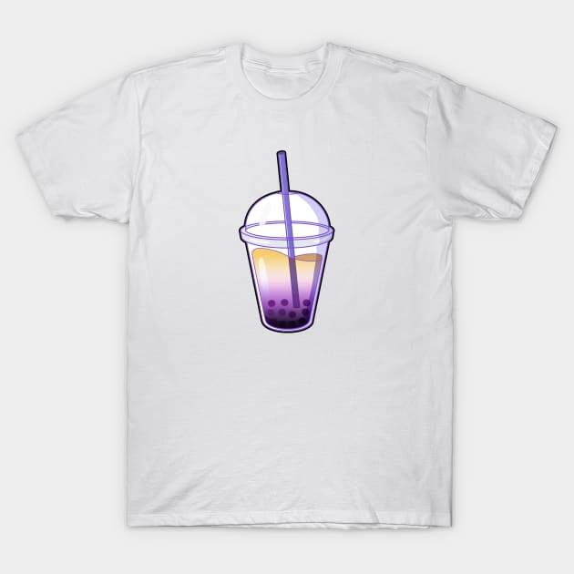 Non-binary Flag Bubble Tea T-Shirt by leoleon